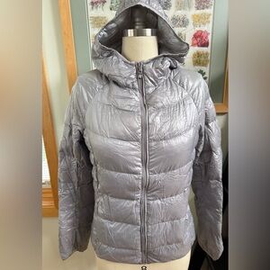 Uniqlo Silver Down/feather Puffer Jacket with Hood